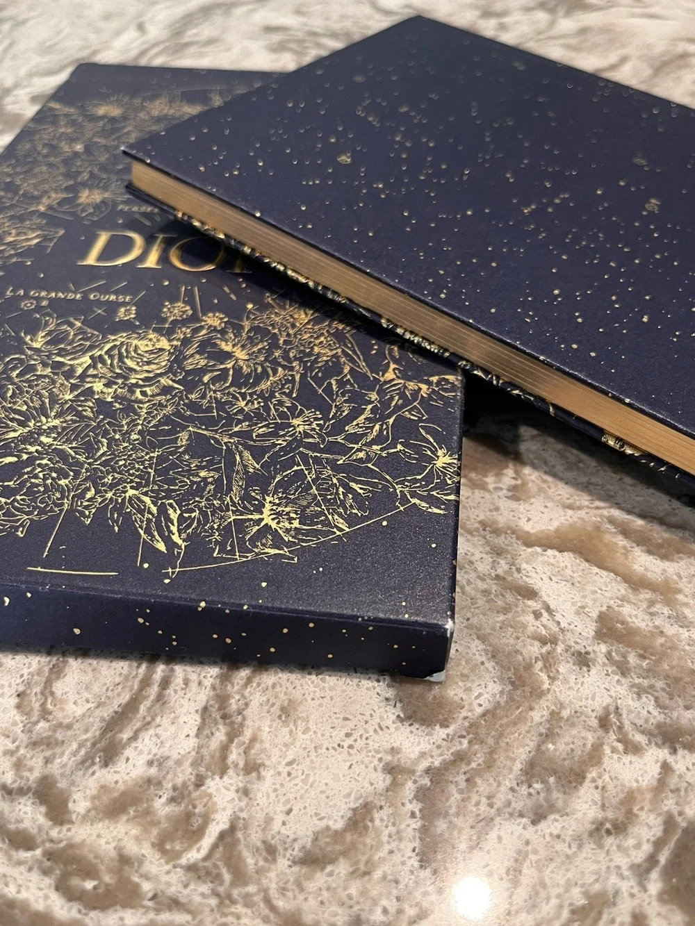 Dior Navy & Gold Floral Foil Notebook- LIMITED EDITION